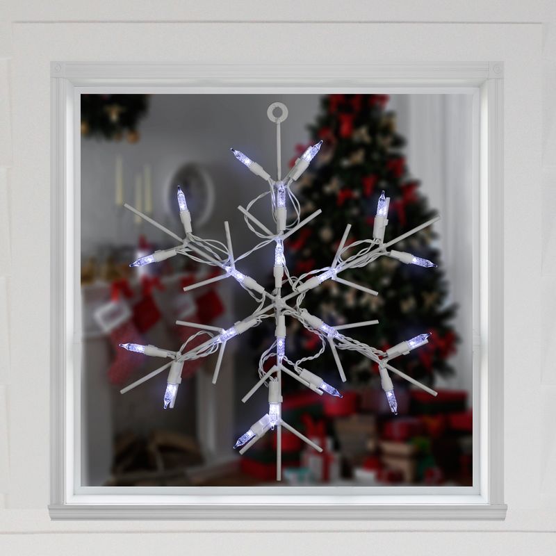 Northlight 13" White LED Lighted Snowflake Christmas Window Silhouette, 2 of 7