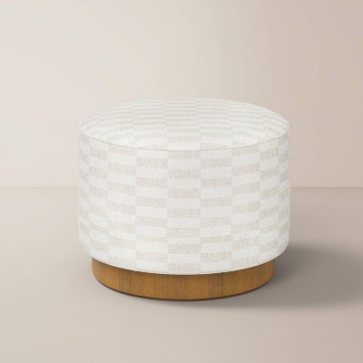 Round Ottoman with Plinth Base - Hearth & Hand™ with Magnolia