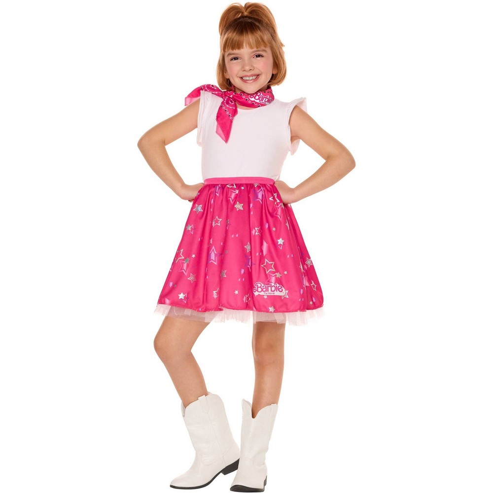 Barbie The Movie: Kids' Large/xlarge Pink Cowgirl Tutu Halloween Costume Skirt L/XL