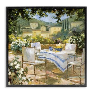 Stupell Industries Tuscan Terrace Vineyard French Picnic Courtyard Villa Scenery, 24" x 24" - 1 of 4