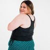 Calypsa Women's Plus Size Maya Tankini Swim Top With Built-in Bra - 3 of 4