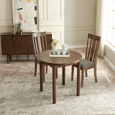 GlasFlength Desks Round Dining Table, Retro Kitchen Table, Dinner Room Table for Home Kitchen Restaurant Living Room, Brown, 42"*42"*30"