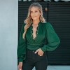 Women's Plunging Lace Long Sleeve Bodysuit - Cupshe - 4 of 4
