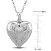 EVERLY JEWELRY | Sterling Silver 20mm Heart Pendant locket Cable Chain, 18-inch - 3 of 4