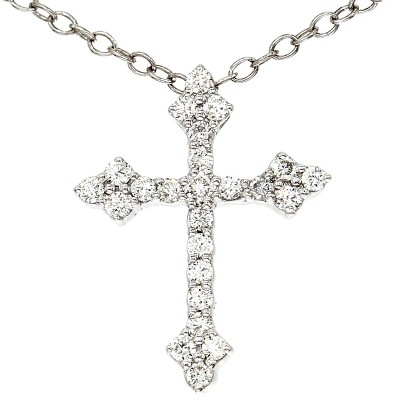 Pompeii3 1/4 Ct. Diamond Cross Pendant 10k White Gold Womens