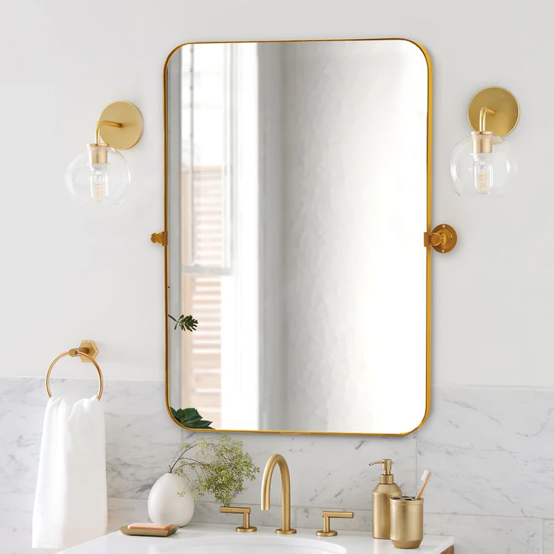 Neutypechic Metal Frame Pivot Bathroom Vanity Mirror, 2 of 9