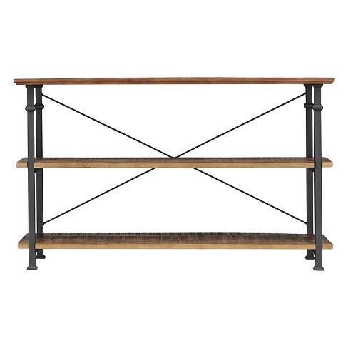 Homelegance Factory Collection Rustic, Metal Stand With Shelves