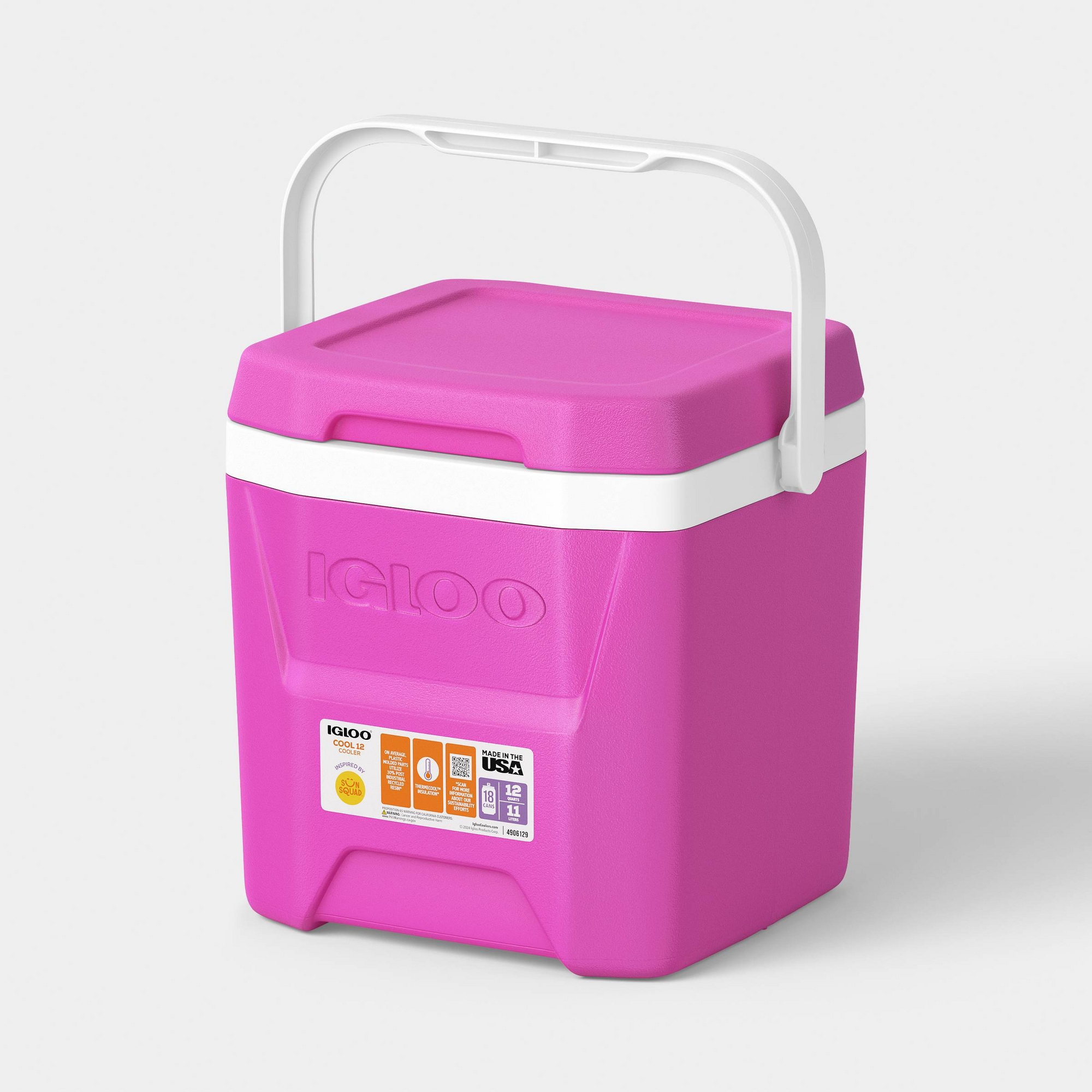 Sun Squad 18 Cans/12qt Hard Sided Cooler - Pink Fizz