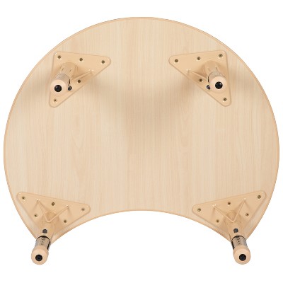 Crescent Natural Plastic Kids Activity Table with Adjustable Height