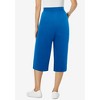 Woman Within Plus Size Elastic-Waist Knit Capri Pant - 3 of 4