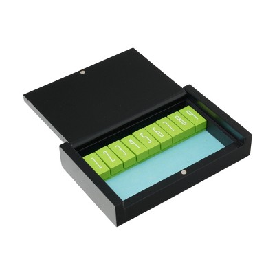 Compact Black Rubberwood Travel Shut the Box Game Set