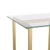 Martha Stewart Eli Home Office Glass Top Desk with Metal Frame - 3 of 4