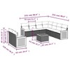vidaXL 10 Piece Patio Sofa Set with Cushions Poly Rattan - 3 of 4