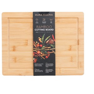 Dura Culina® Bamboo Cutting Boards, Natural, Bamboo Kitchen Chopping Board for Food Prep, Chopping, and Carving Meat, Fruits, and Vegetables - 1 of 4