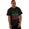 Bring Christmas Cheer Reindeer Antler Graphic T Shirt Men or Women Brisco Brands - 4 of 4