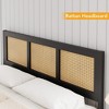 Queen/Full Size Rattan Bed Frame with Headboard, Boho Cane Platform Bed Frame with Strong Metal Slat, Noise Free, No Box Spring Needed - 4 of 4