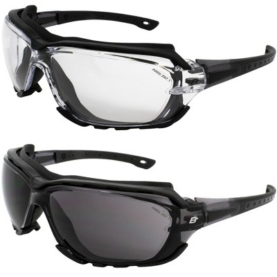 black frame | clear, smoke lens
