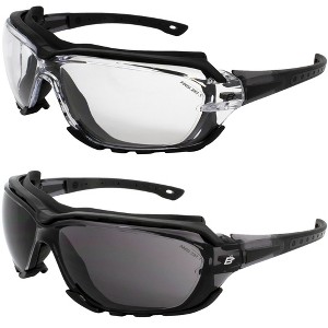 2 Pairs of Birdz Eyewear Gasket Safety Glasses with Clear, Smoke Lenses - 1 of 4