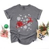 Santa Sleigh Glitter - Womens Garment Dyed Tee - 2 of 3