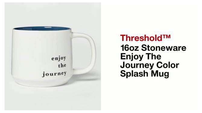 16oz Stoneware Enjoy The Journey Color Splash Mug - Threshold&#8482;, 2 of 11, play video