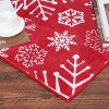 TackView Christmas Area Rug, Xmas Snowflake Pattern Floor Cover Machine Washable Carpet Rug, Holiday Decorative Non Slip Accent Rug - 3 of 4