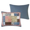 Greenland Home Fashions – Shiloh Calico Sham, Reversible Hidden Zipper Closure, Machine Quilted Rustic Accent - 3 of 4