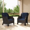 YARDSIGHT Patio Wicker Outdoor Chairs Set of 2, All-Weather Rattan Armchairs with Thick Cushions for Garden, Porch, Balcony, Backyard - 2 of 4