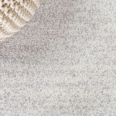 Gray and Cream Abstract Reversible 4' x 6' Synthetic Rug