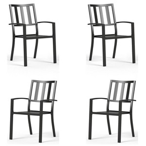 Captiva Designs Outdoor Patio Dining Chairs with Powder-coated Steel Frame - 1 of 4