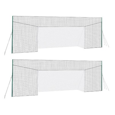 Open Goaaal JX-OGFL2 Adjustable Soccer Practice Net Rebounder Backstop with Training Goal, Large Size (2 Pack)