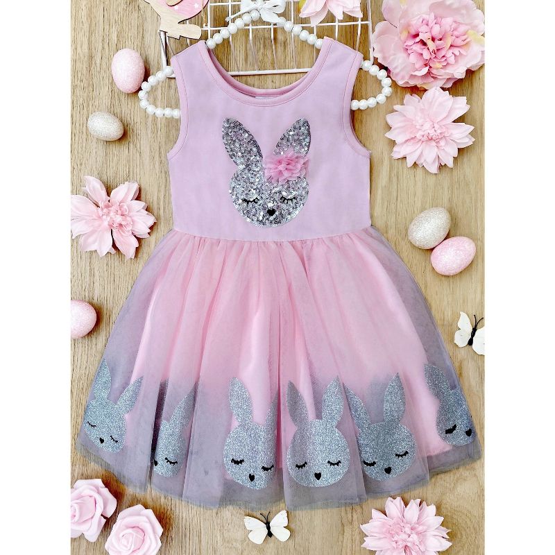 Everybunny Sparkle Sequin Tutu  Easter  Dress - Mia Belle Girls, 5 of 6