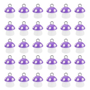 Unique Bargains Beautiful Designer DIY Jewelry Making Mushroom Pendants 30 Pcs - 1 of 4