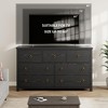 Orieon 7-Drawer Dresser for Bedroom, 54" Wide Wooden Chest of Drawers with Clothes Storage, Organizer Cabinet for Bedroom, Living Room, Black - 4 of 4