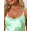 cheibear Women's Satin U Neck Racerback Adjustable Spaghetti Strap Nightgown - 4 of 4