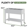 Mayeerty Freestanding Raised Garden Bed with 21Gal Potting Soil Include 3.3Gal Capacity of Water Storage Area - 3 of 4
