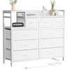 Dresser TV Stand with Power Outlet, Bedroom Dresser with 9 Drawers, Chest of Drawers for Living Room, Hallway - 3 of 4