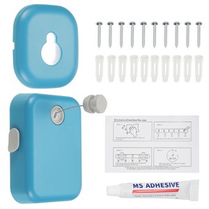 Unique Bargains Stainless Steel Portable Retractable Wall-Mounted Clotheslines - 1 of 4