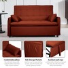 NicBex Convertible Sofa Bed Couch with Adjustable Back & Pillows,Oversized Upholstered Sleeper Sofa for Living Room,Bedroom - 3 of 4