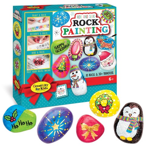 Creativity For Kids Holiday Hide Seek Rock Painting Kit Target