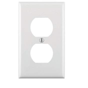 Leviton White 1 gang Thermoplastic Nylon Duplex Wall Plate (Pack of 20)