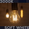 Luxrite Vintage A19 LED Light Bulbs 100 Watt Equivalent, 1600 Lumens, 3000K Soft White, Dimmable, 12W, Damp Rated, UL Listed, E26 Medium Base 2 Pack - 2 of 4