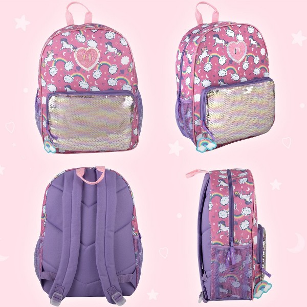 Mochila escolar Trail maker de 16.5 pulgadas para niños y niñas, set de 6 en 1 8