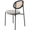 LeisureMod Euston Dining Chair with Wicker Back and Velvet Seat - image 4 of 4