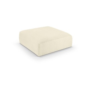 Meridian Furniture,Shaggy Corduroy Performance Fabric Ottoman - 1 of 4