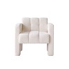 NicBex 17.7"Fully Upholstered Accent Chair for Living Room,Wide Boucle Armchair Comfy Lounge Chair with Polyester Fiber Pad,250lbs Max - 3 of 4