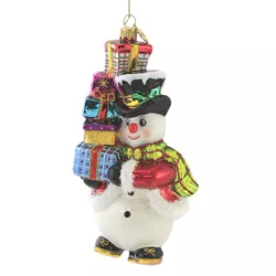Huras 7.5" Stacked Snowman Ornament Gifts Christmas  -  Tree Ornaments