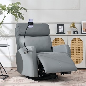 KTMBDW Rocking Chair Nursery, Electric Glider Recliner Nursing Chair for Breastfeeding, Power Swivel Recliner Chairs with USB Port, Adjustable Mounts - 1 of 4
