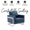 Lincoln Leather Accent Chair with Chrome Steel Frame - 4 of 4