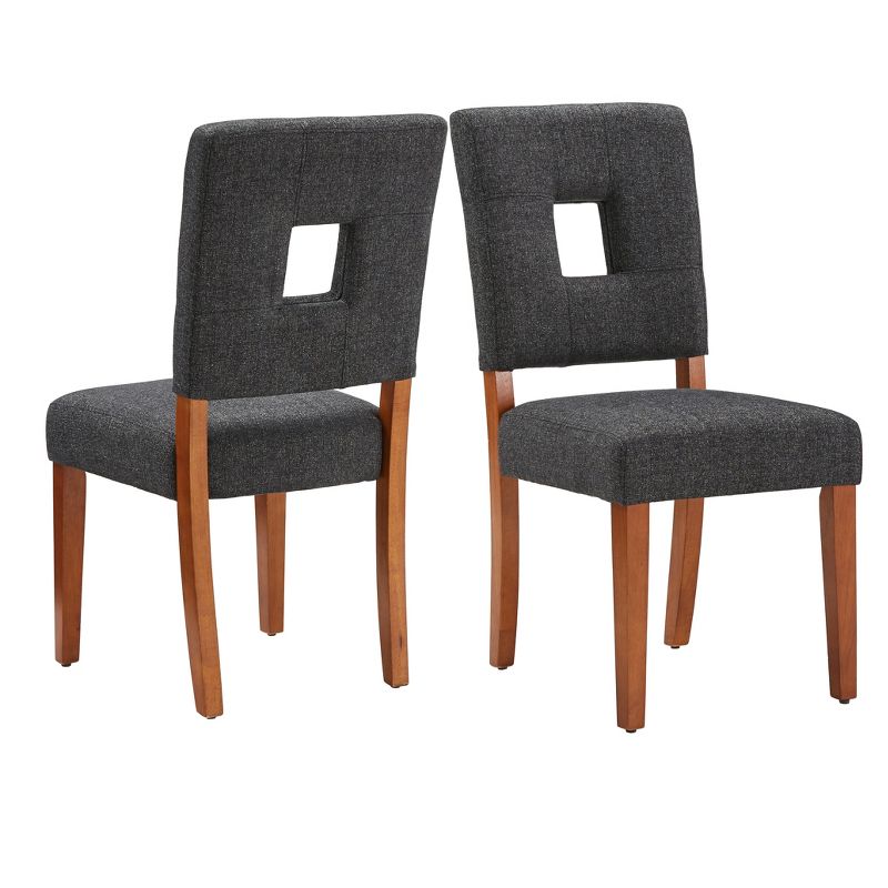 Set of 2 Troy Upholstered Fabric Keyhole Dining Chairs - Inspire Q, 1 of 10