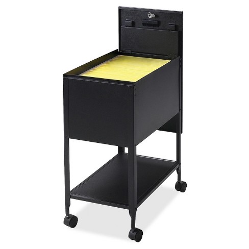 Lorell Vertical Filing Cabinet Mobile Cart Steel Black Target